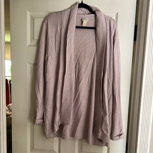Chico's Soft Pink Open Front Cardigan